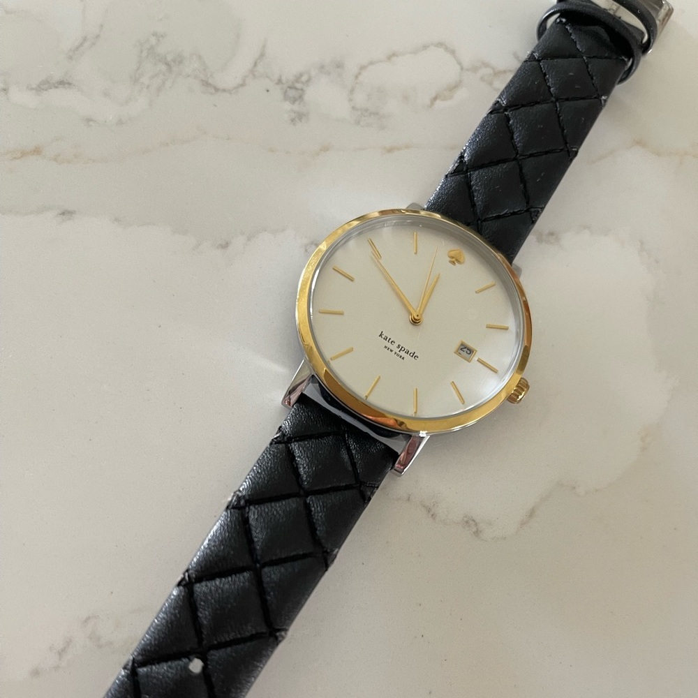 Kate Spade Black Leather Watch